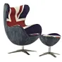 Кресло яйцо Egg Union Jack Denim от LaLume