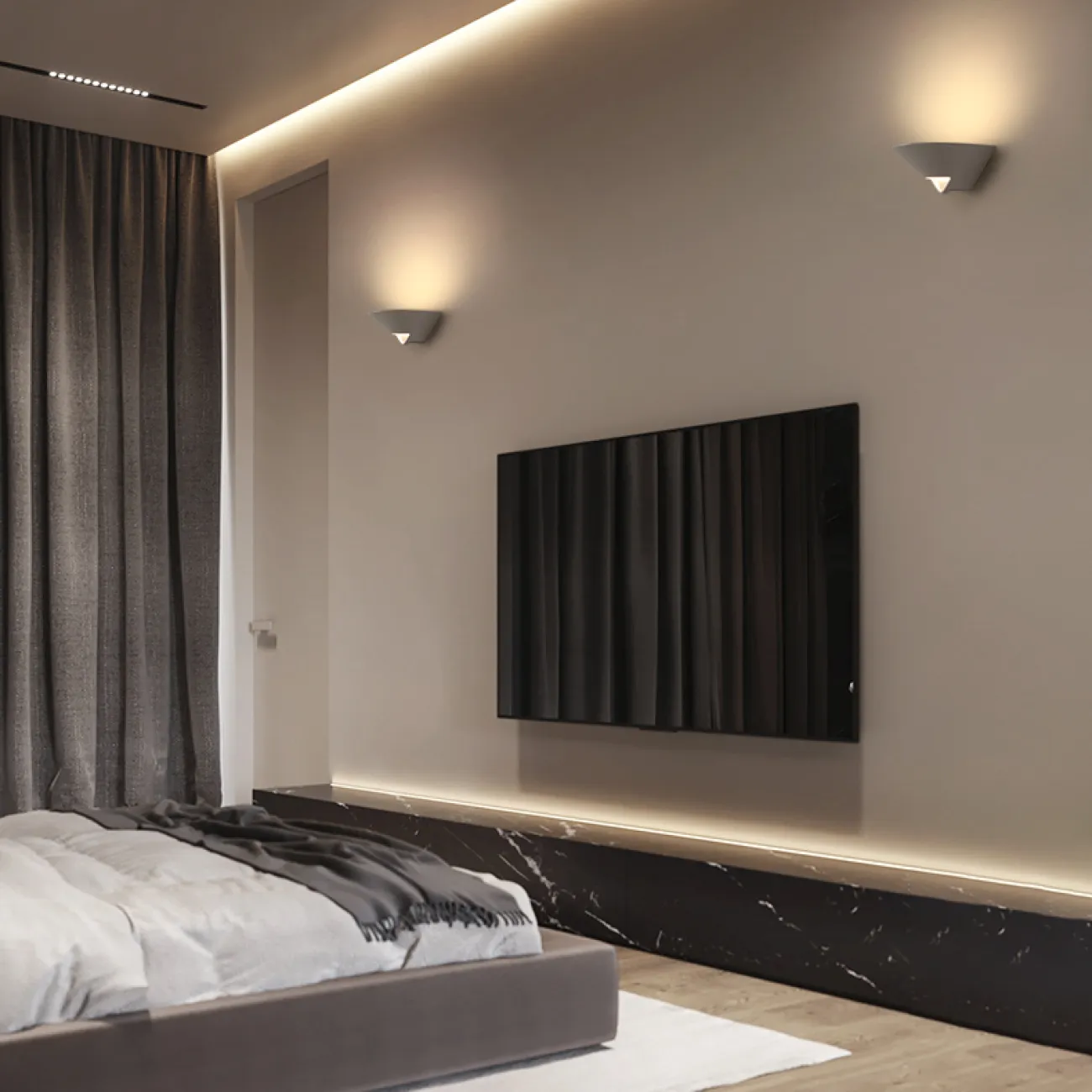 Серия светодиодных бра в минималистичном стиле в виде чаши конусообразной формы PITT White 3000К Серия светодиодных бра в минималистичном стиле в виде чаши конусообразной формы PITT White 3000К