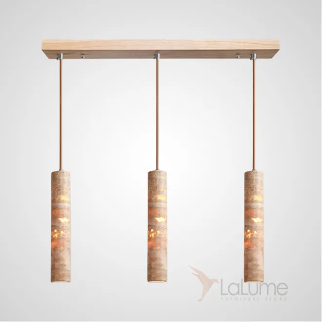 Готовая комбинация подвесных светильников c цилиндрическим корпусом из желтого камня травертина EGBERT COMBO С L3 Планка Готовая комбинация подвесных светильников c цилиндрическим корпусом из желтого камня травертина EGBERT COMBO С L3 Планка