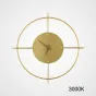 Серия настенных светодиодных светильников в виде композиции металлического кольца и диска с часовым механизмом NINNA Brass 3000К