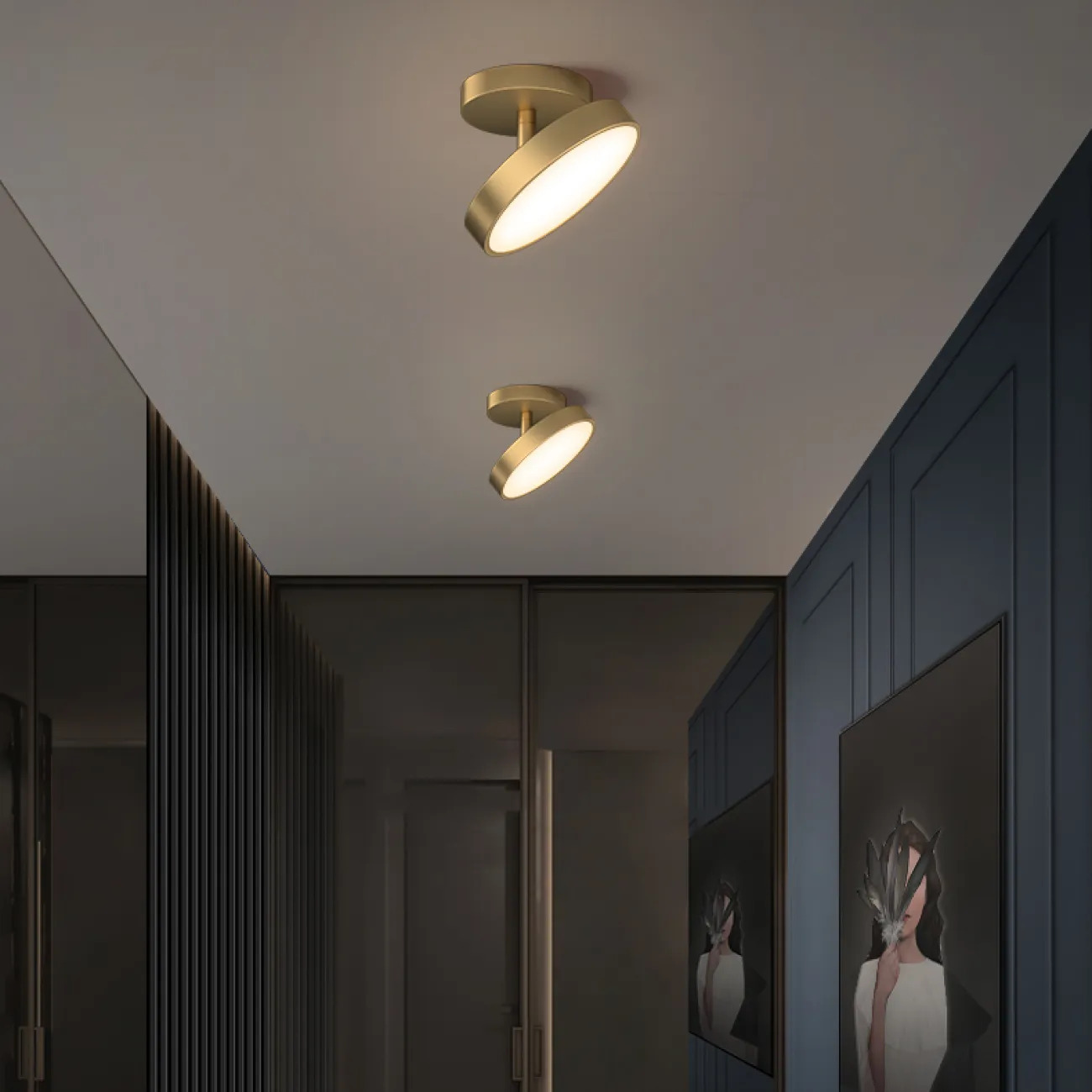 Накладной светодиодный светильник с регулировкой наклона плафона TENN COSY C