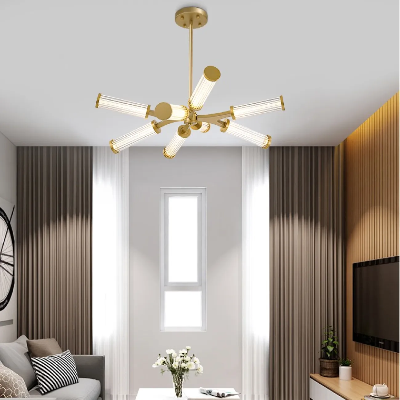 Подвесная люстра RAMOSE В8 Черный от ImperiumLoft