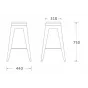 Барный стул Tolix Board Seat barstool designed by Xavier Pauchard		 in 1934 от LaLume