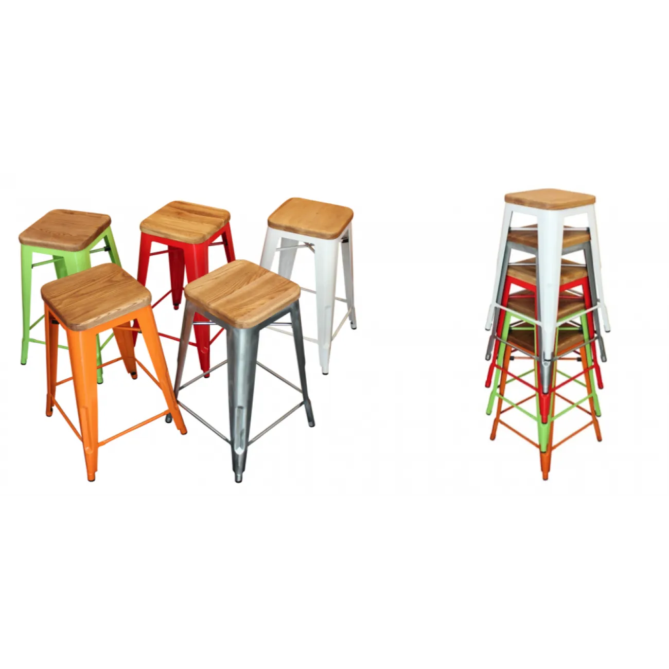 Барный стул Tolix Board Seat barstool designed by Xavier Pauchard		 in 1934 от LaLume