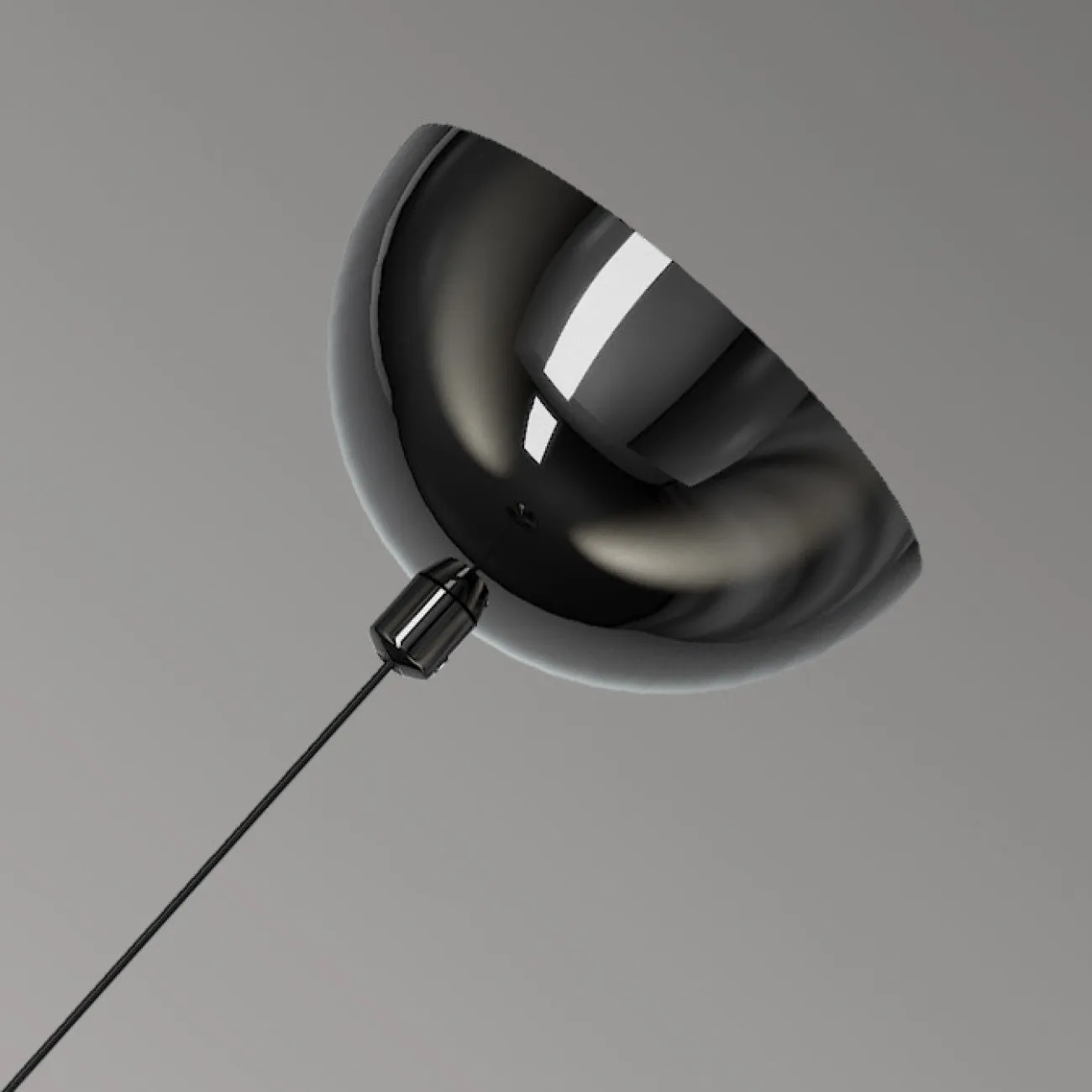 Готовая комбинация подвесных светодиодных светильников с глянцевым черным корпусом шарообразной формы OSTE TRIO L78