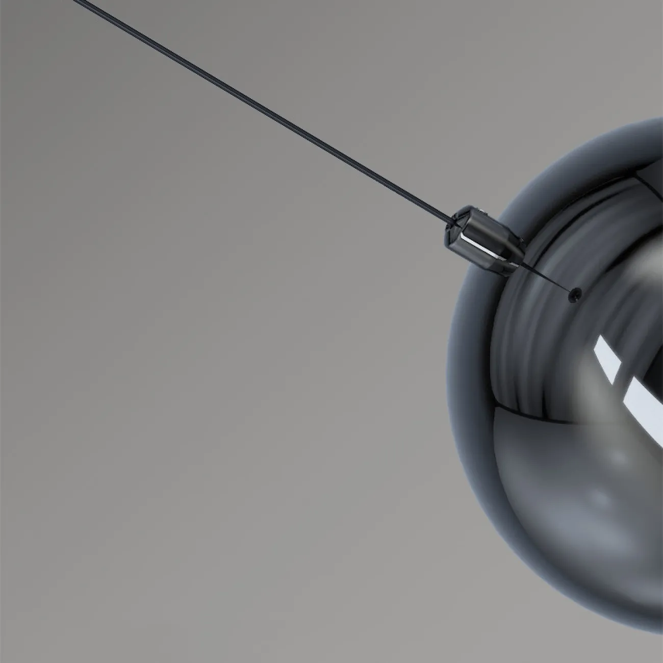 Готовая комбинация подвесных светодиодных светильников с глянцевым черным корпусом шарообразной формы OSTE TRIO L78