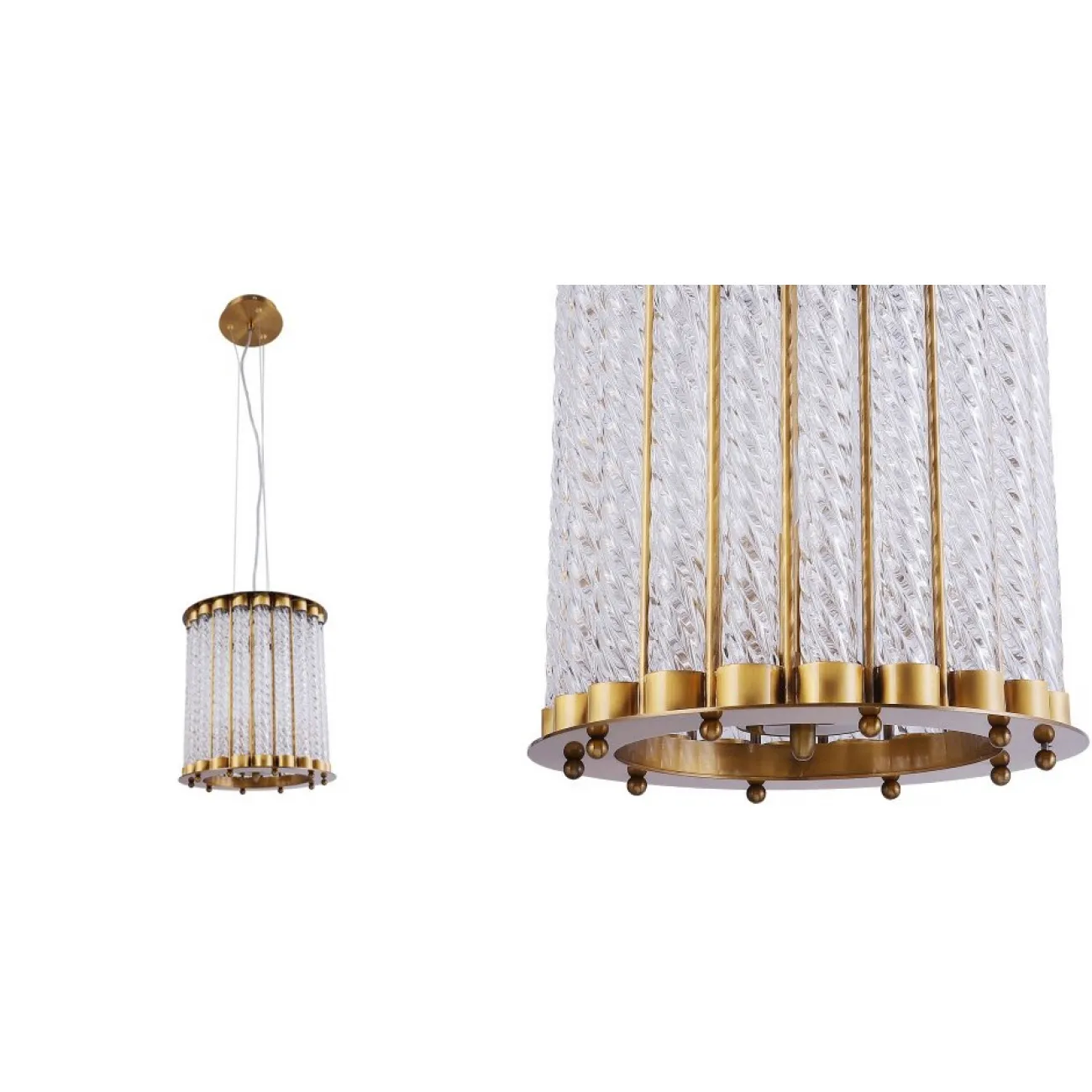 Люстра Glass Spirals Cylinder