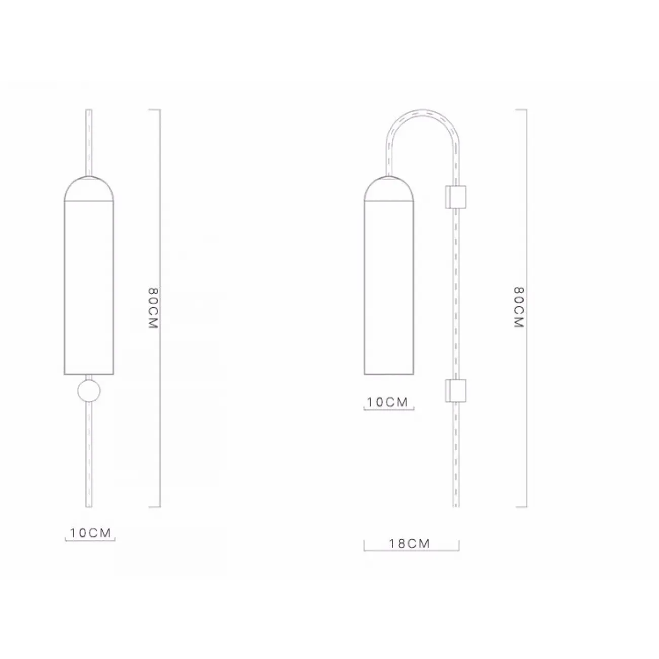 Бра ARTICOL float Wall Sconce Black от ImperiumLoft