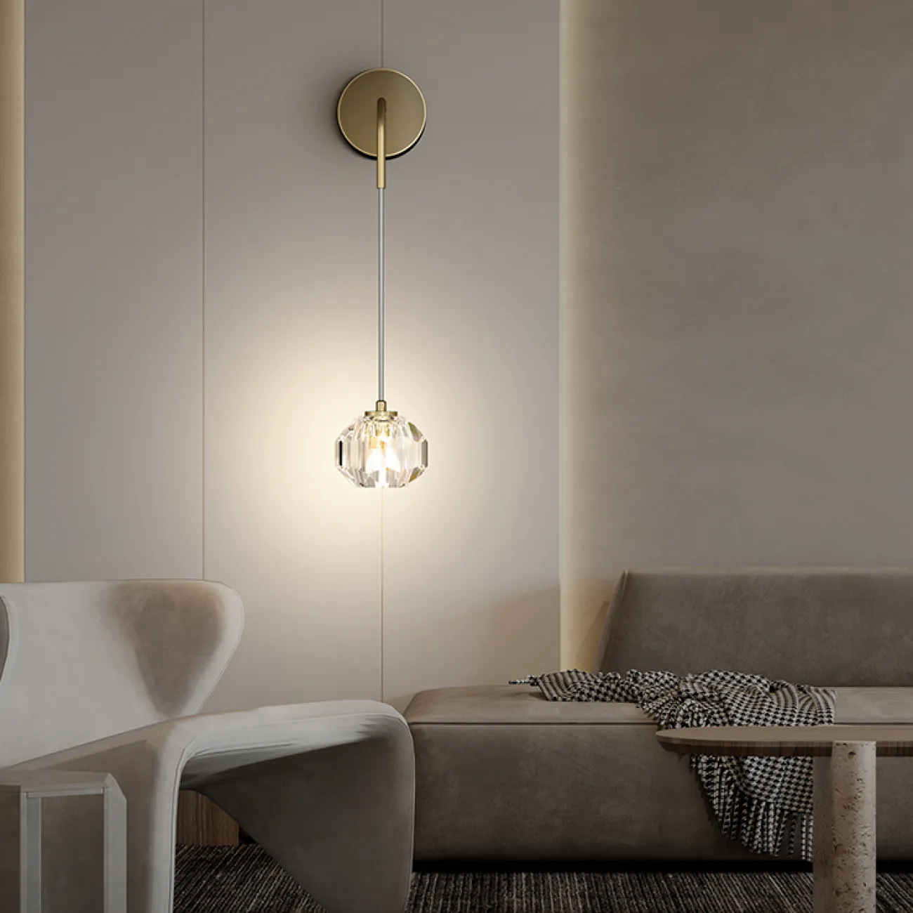 Настенный светильник BIANCA WALL Brass от ImperiumLoft