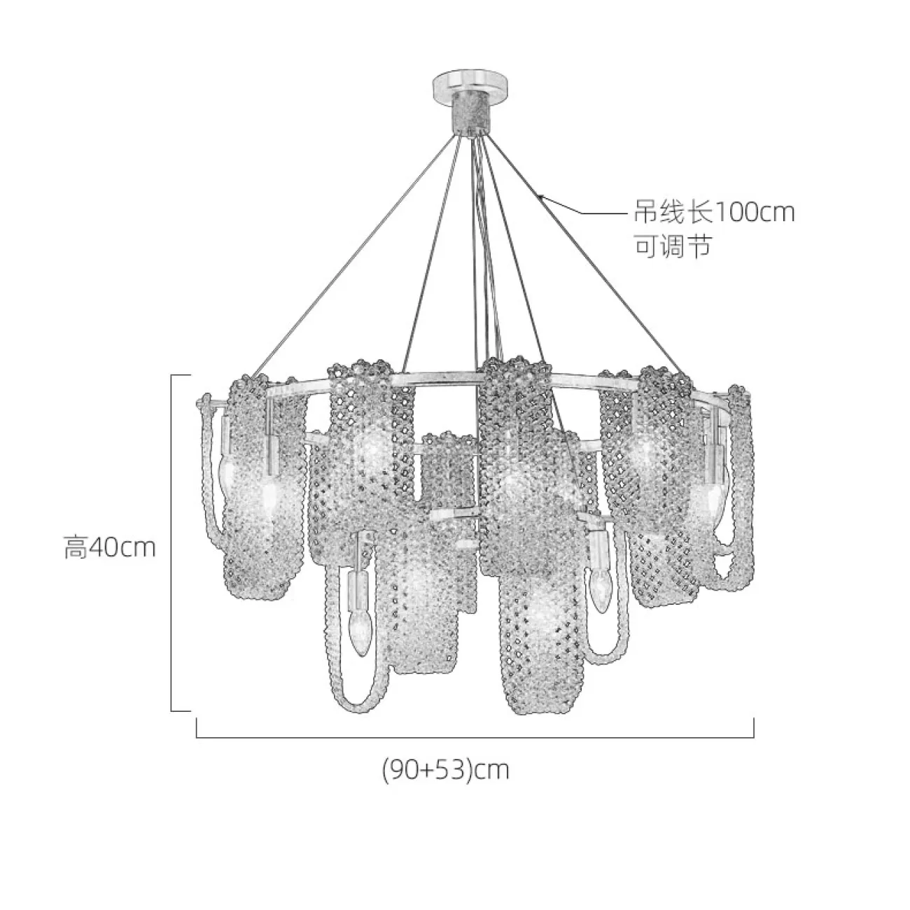 Подвесная люстра PALMIRA CH L18 от ImperiumLoft
