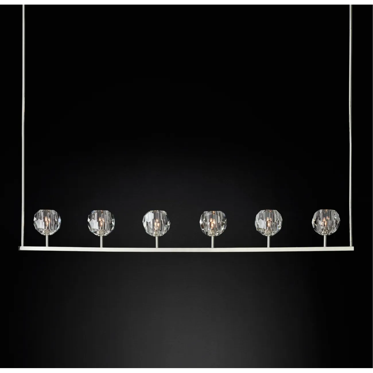 Люстра RH Boule De Cristal Linear Chandelier 6 от ImperiumLoft