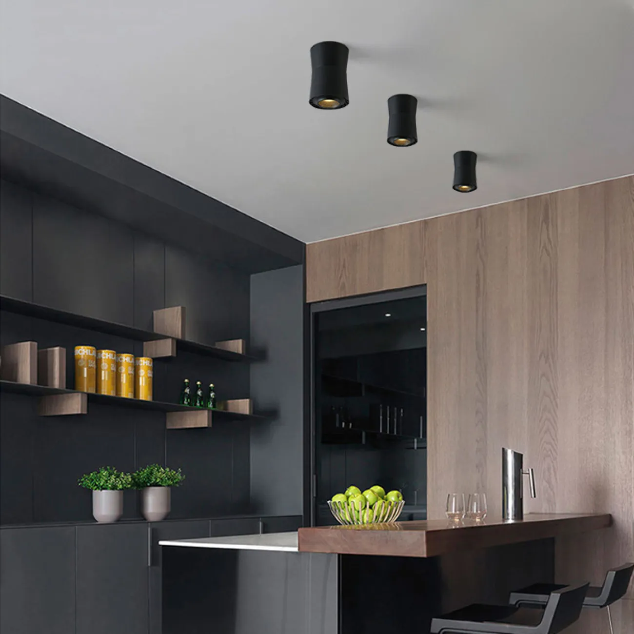 Накладной светодиодный светильник с плафоном в форме песочных часов с регулировкой угла наклона FLEXA White 4000К Накладной светодиодный светильник с плафоном в форме песочных часов с регулировкой угла наклона FLEXA White 4000К