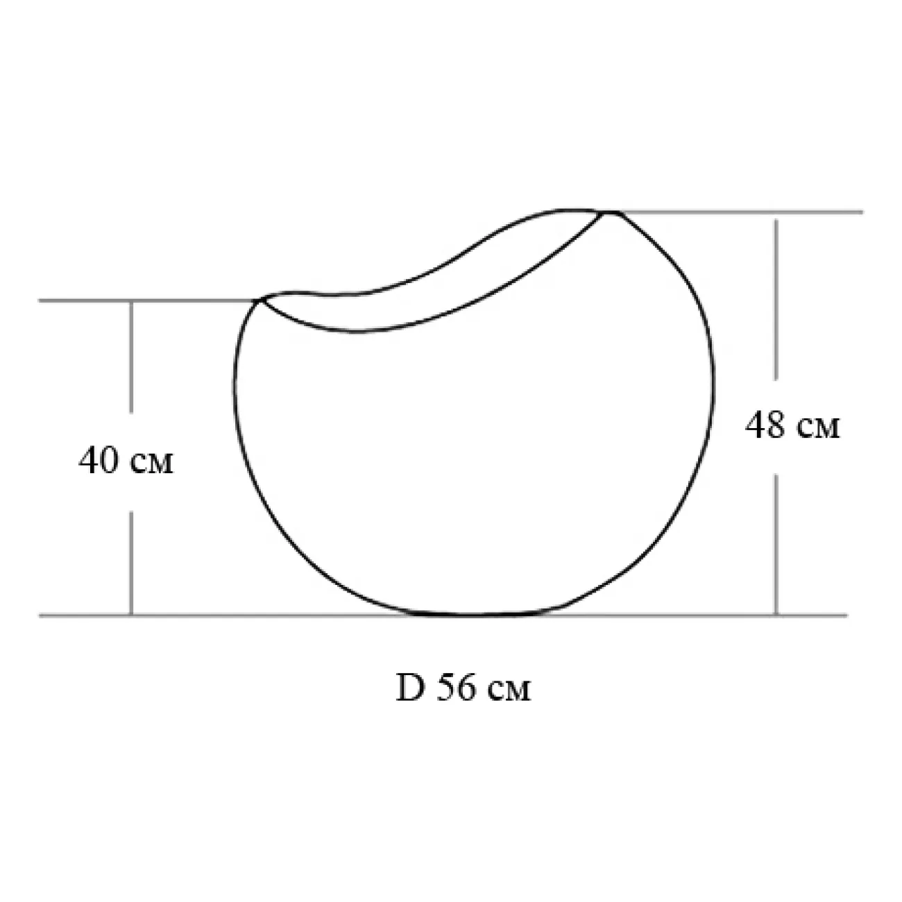 Большой табурет Finn Stone Ball Chair от LaLume