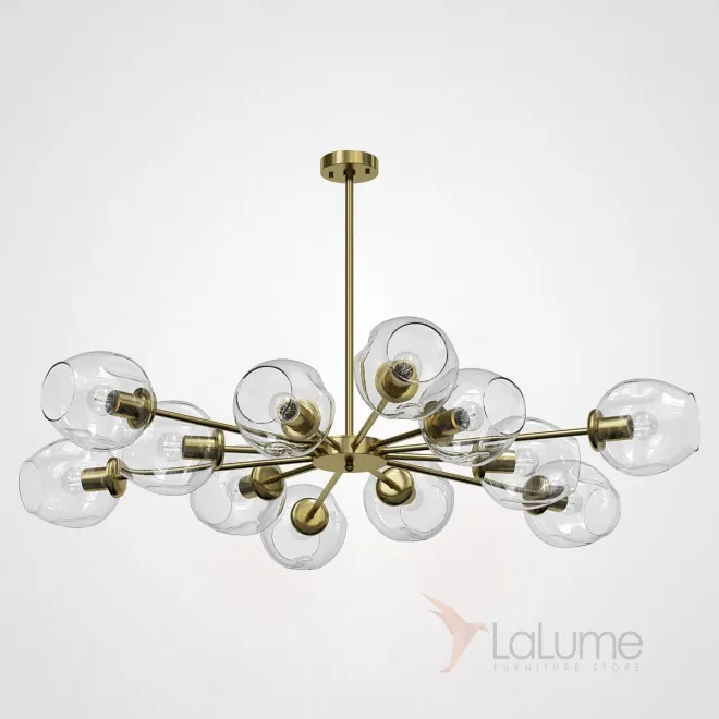 Люстра на штанге MARINE D104 12 lamps Gold/Transparent от ImperiumLoft