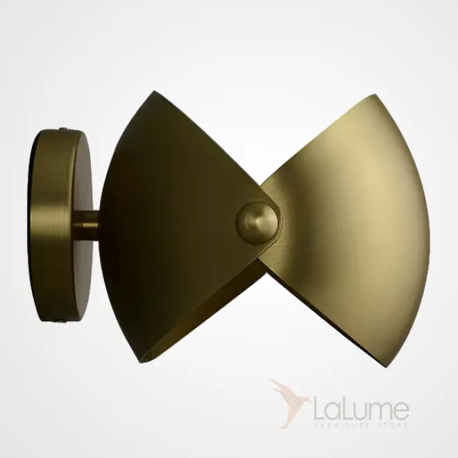 Настенный светильник с металлическим рассеивателем из двух скреплённых шаровидных сегментов ZETA WALL