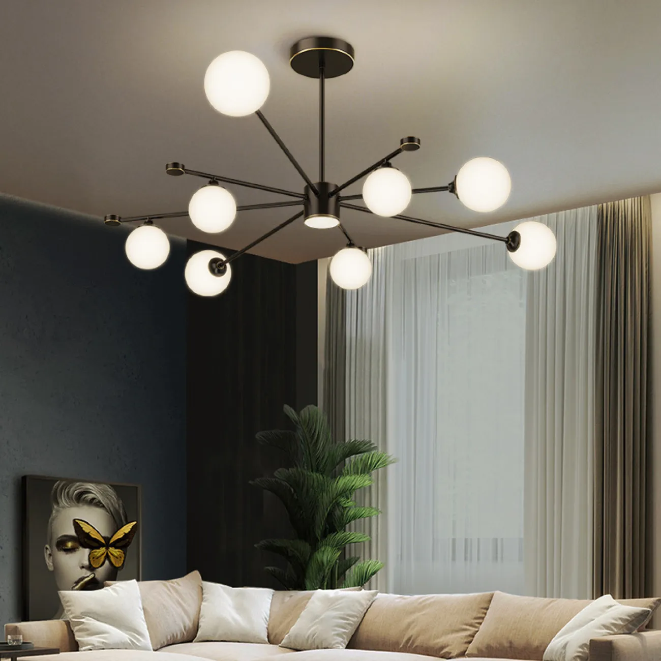 Потолочная люстра LEAGUE L9 Gold от ImperiumLoft Потолочная люстра LEAGUE L9 Gold от ImperiumLoft