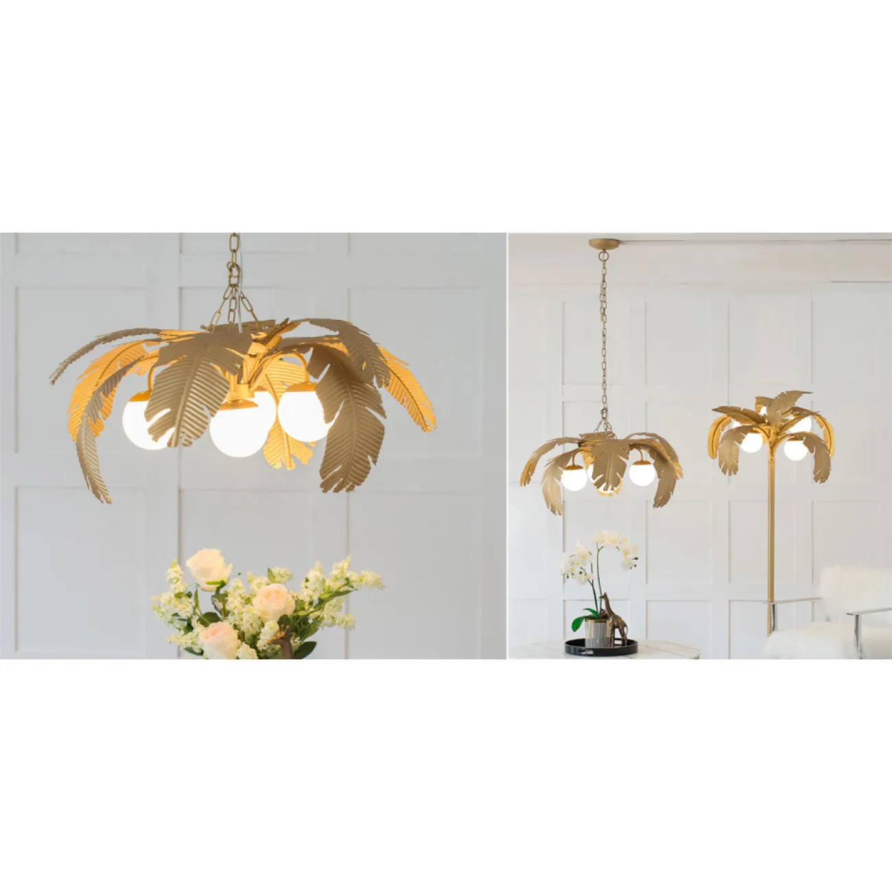 Люстра Vintage Chandelier Gold Сoconut Palm