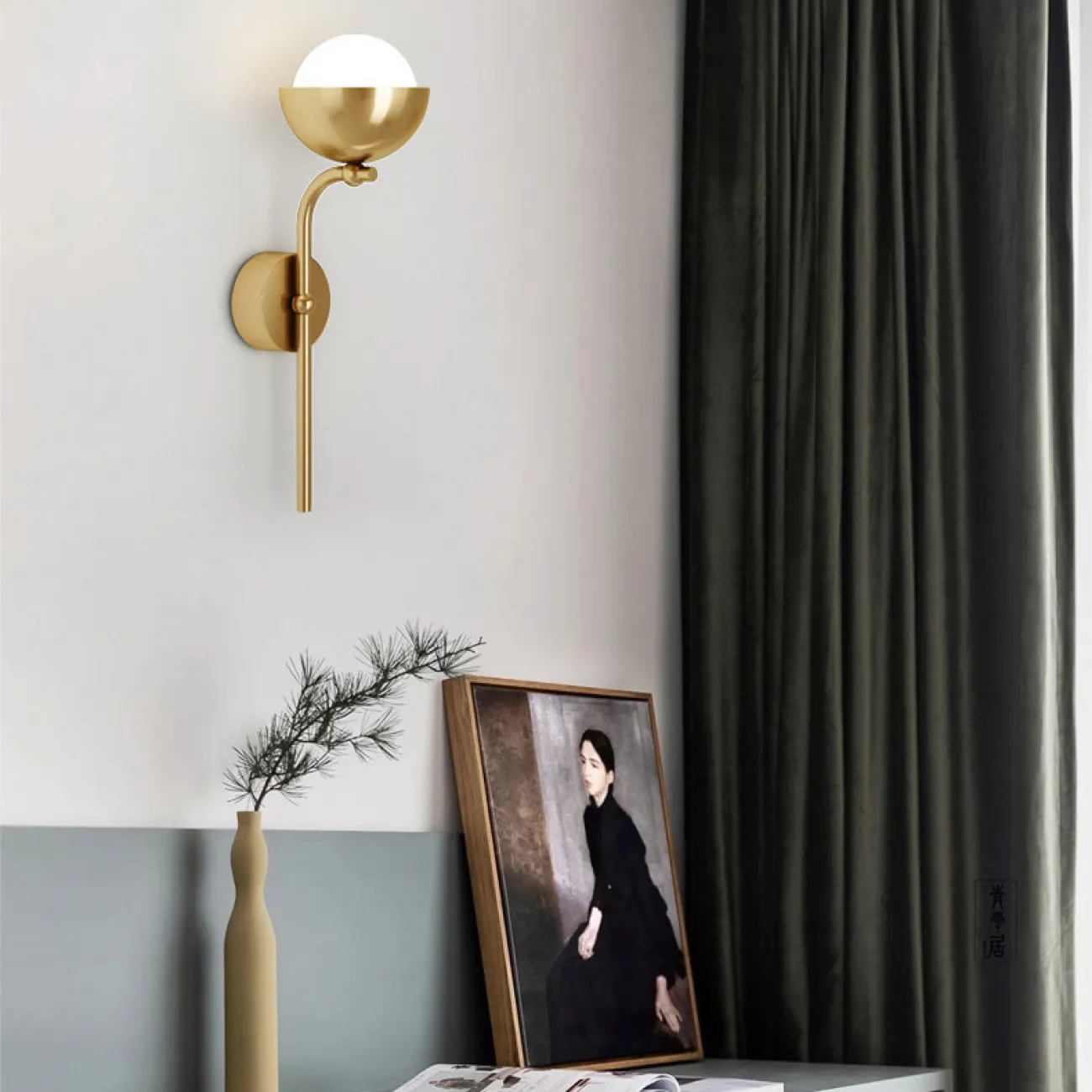 Настенный светильник FABIANA WALL Brass Black от ImperiumLoft