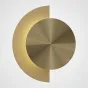 Серия настенных светодиодных светильников с латунным плафоном в виде комбинации полного и усеченного диска SOLO D25