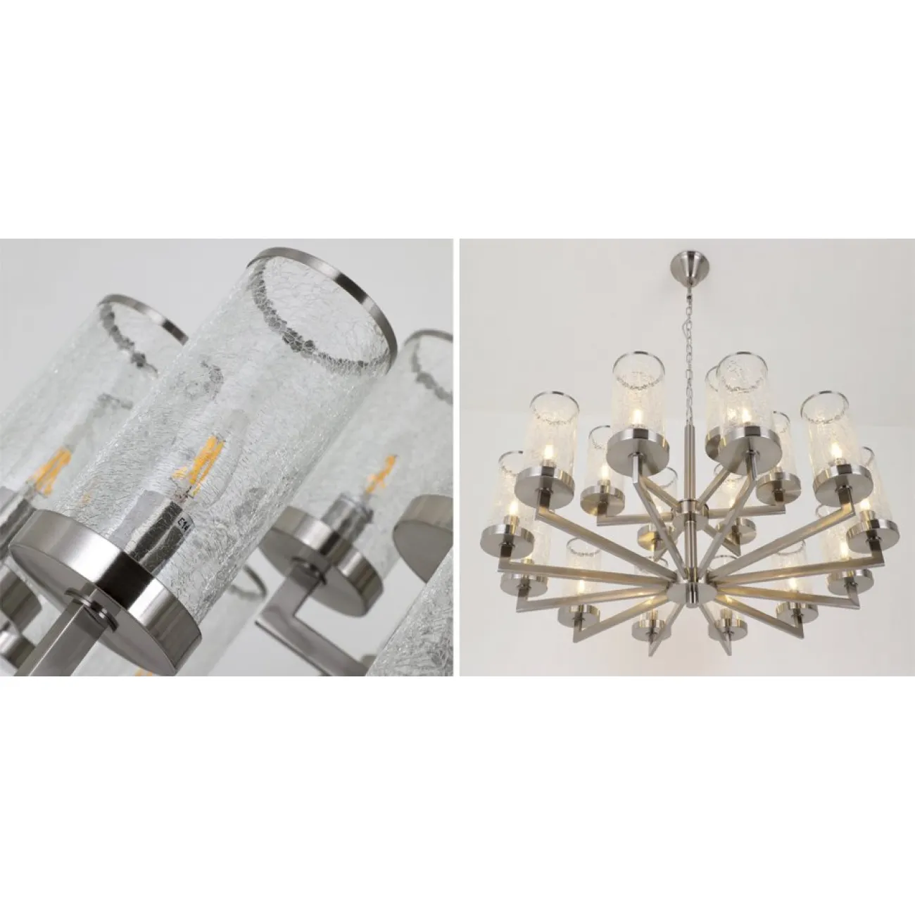 Люстра LIAISON TWO-TIER Chandelier 18 Silver от ImperiumLoft