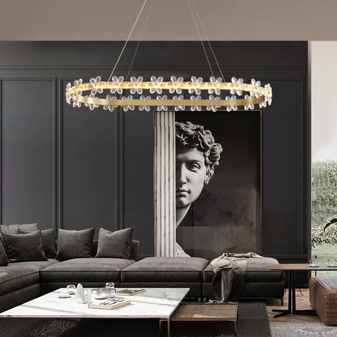 Подвесная люстра FLORENTINA RING D63 от ImperiumLoft