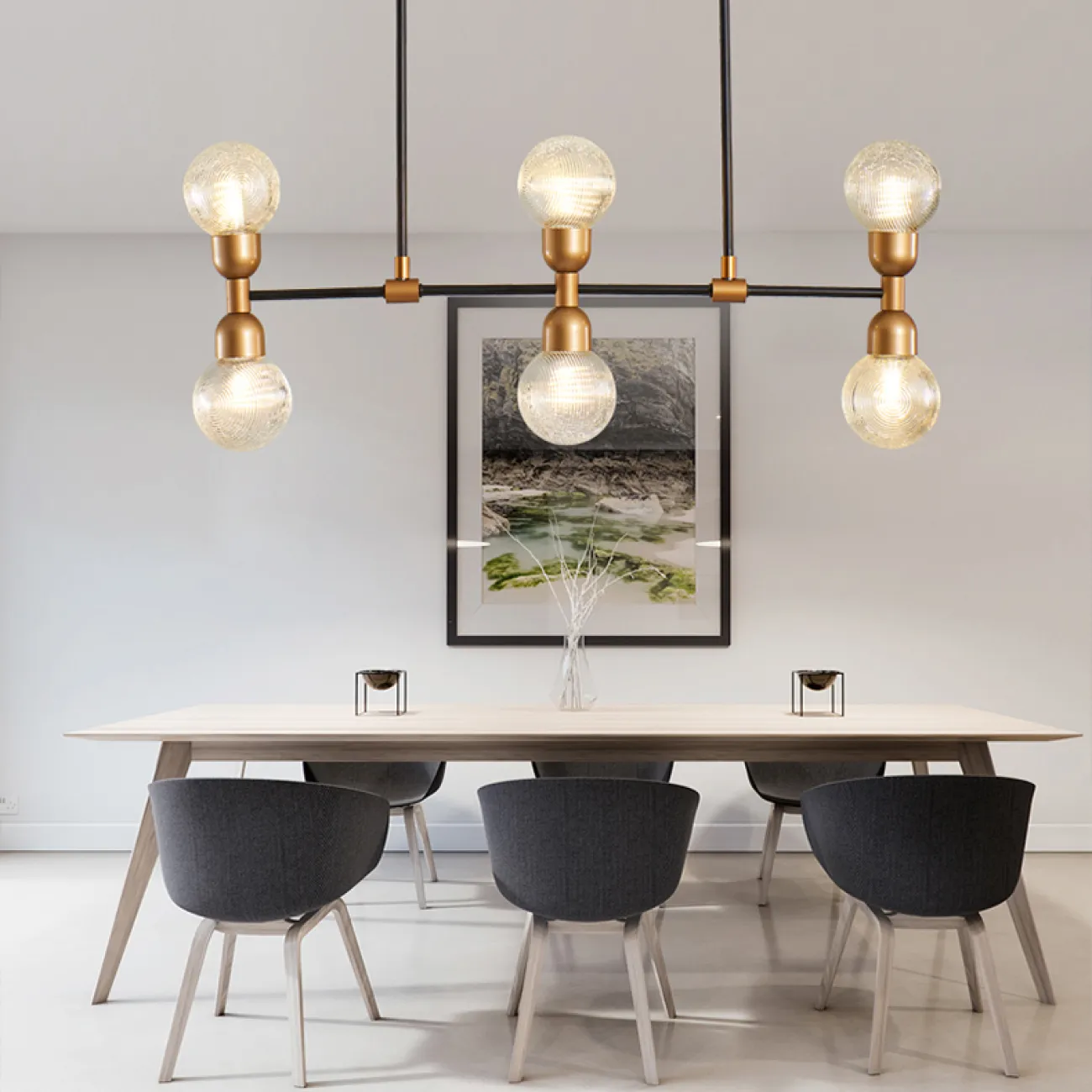 Подвесной реечный светильник DUM LONG от ImperiumLoft