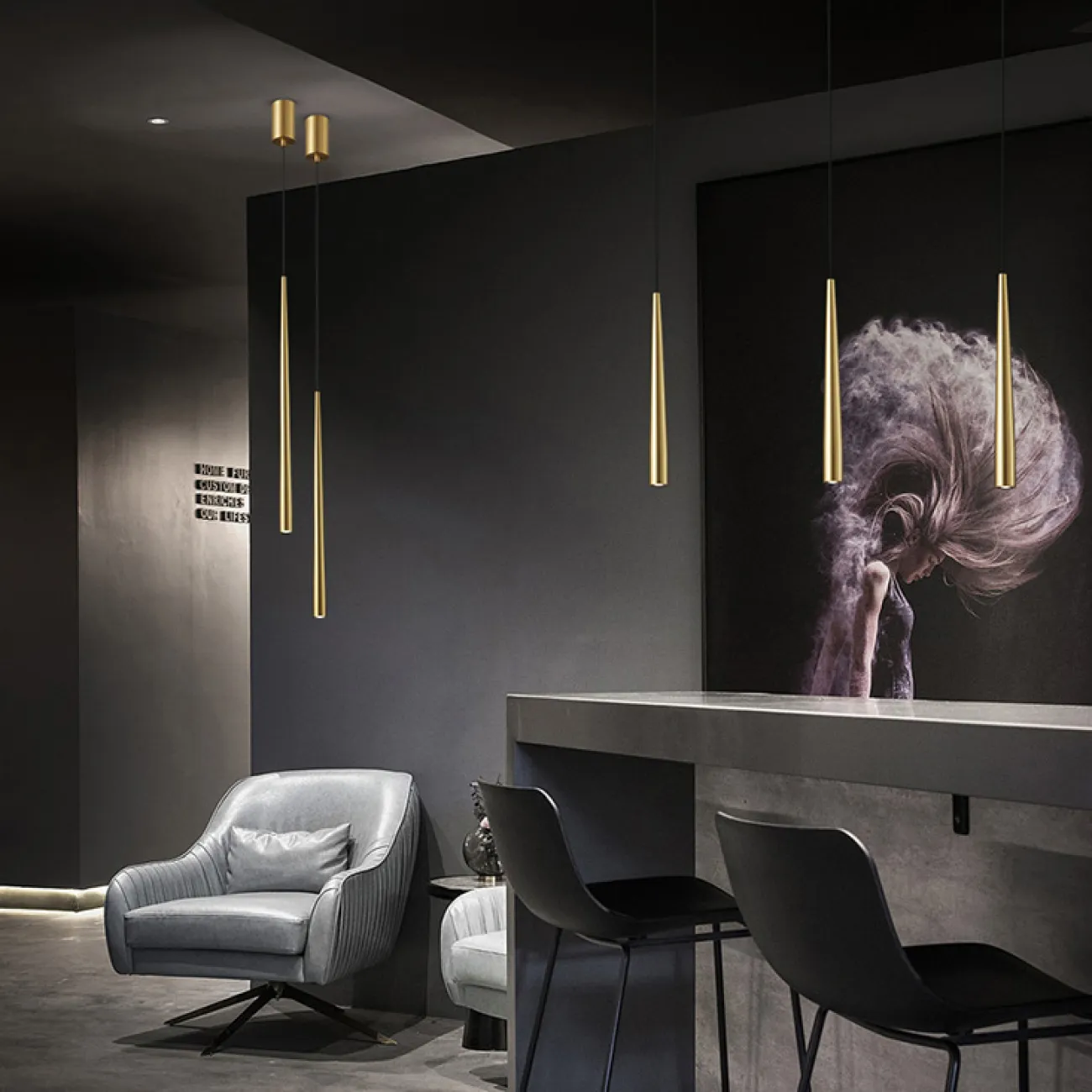 Подвесной светильник MAGRIT H30 Black от ImperiumLoft