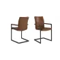 Кожаный стул с подлокотником Loft Stool Eleonora Swan от LaLume