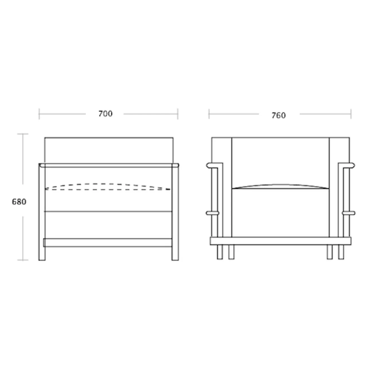 Кресло Le Corbusier LC3 designed by Le Corbusier		 in 1928 от LaLume