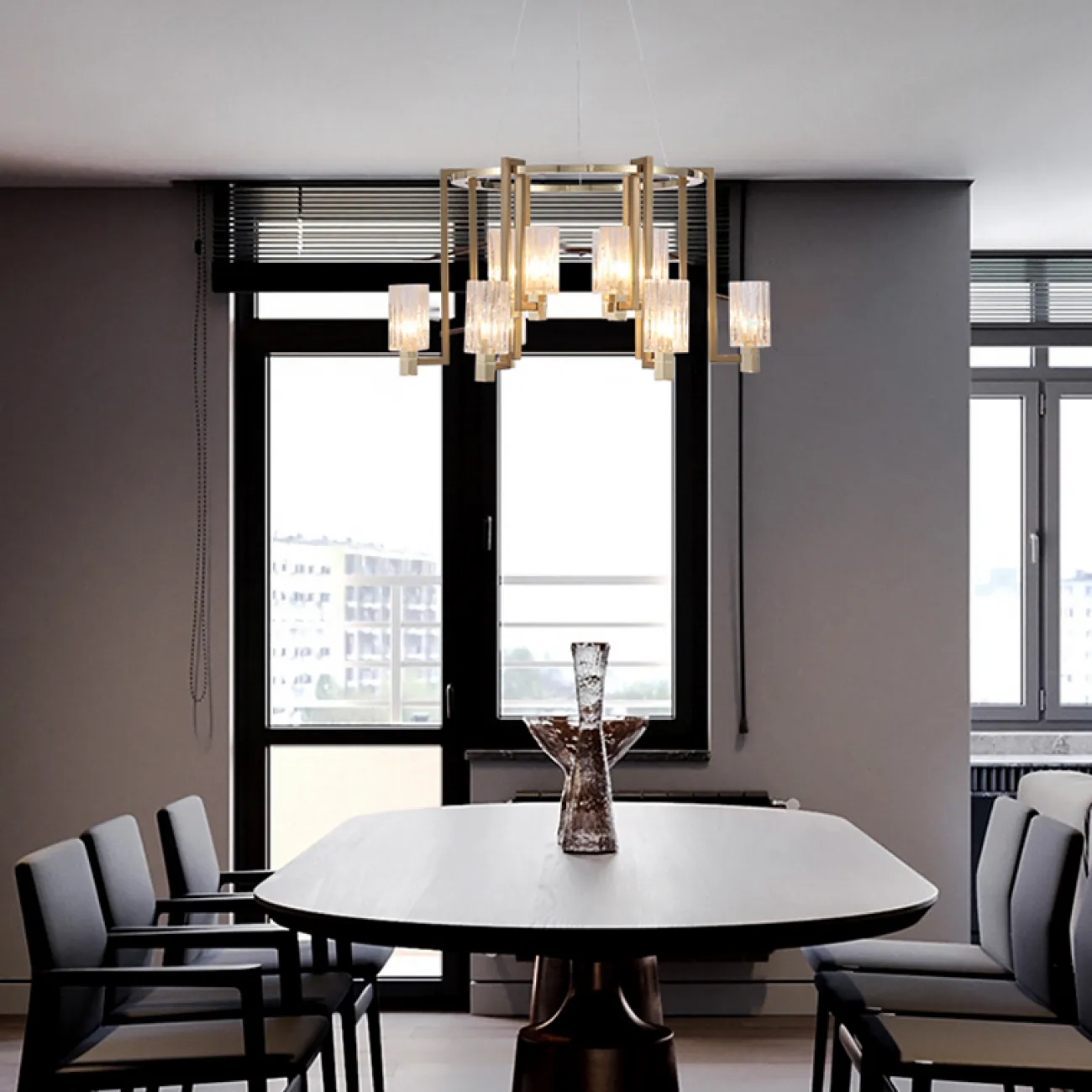 Подвесная кольцевая люстра KRISTEL D110 18 lamps от ImperiumLoft