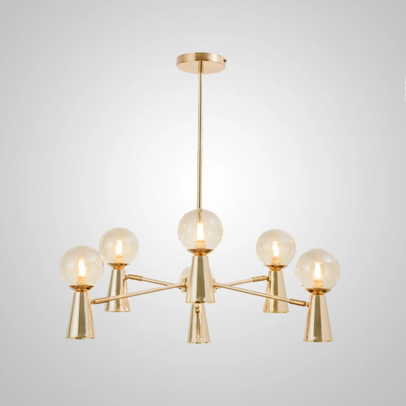 Потолочная люстра ABELINA L12 Black Amber от ImperiumLoft