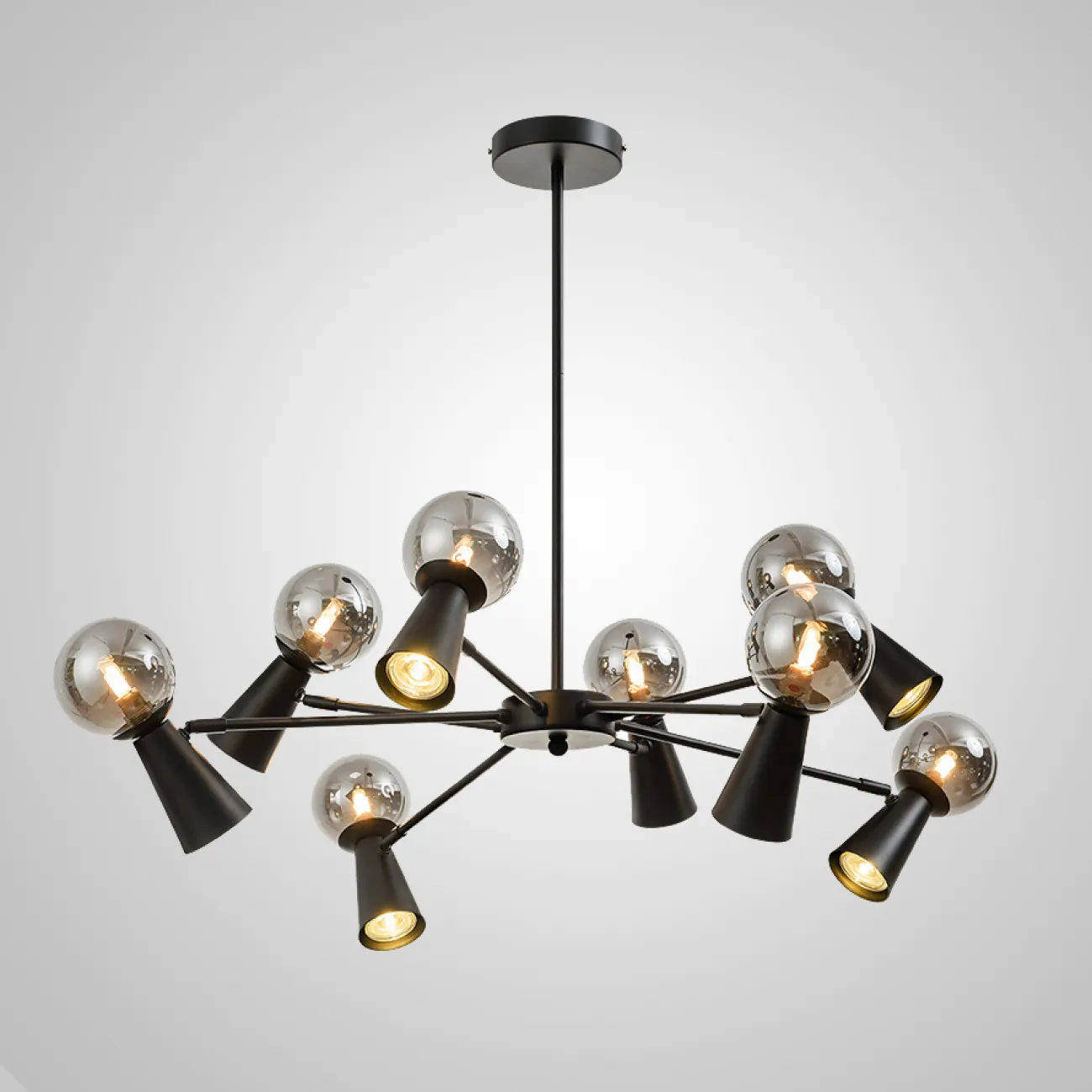 Потолочная люстра ABELINA L12 Black Amber от ImperiumLoft