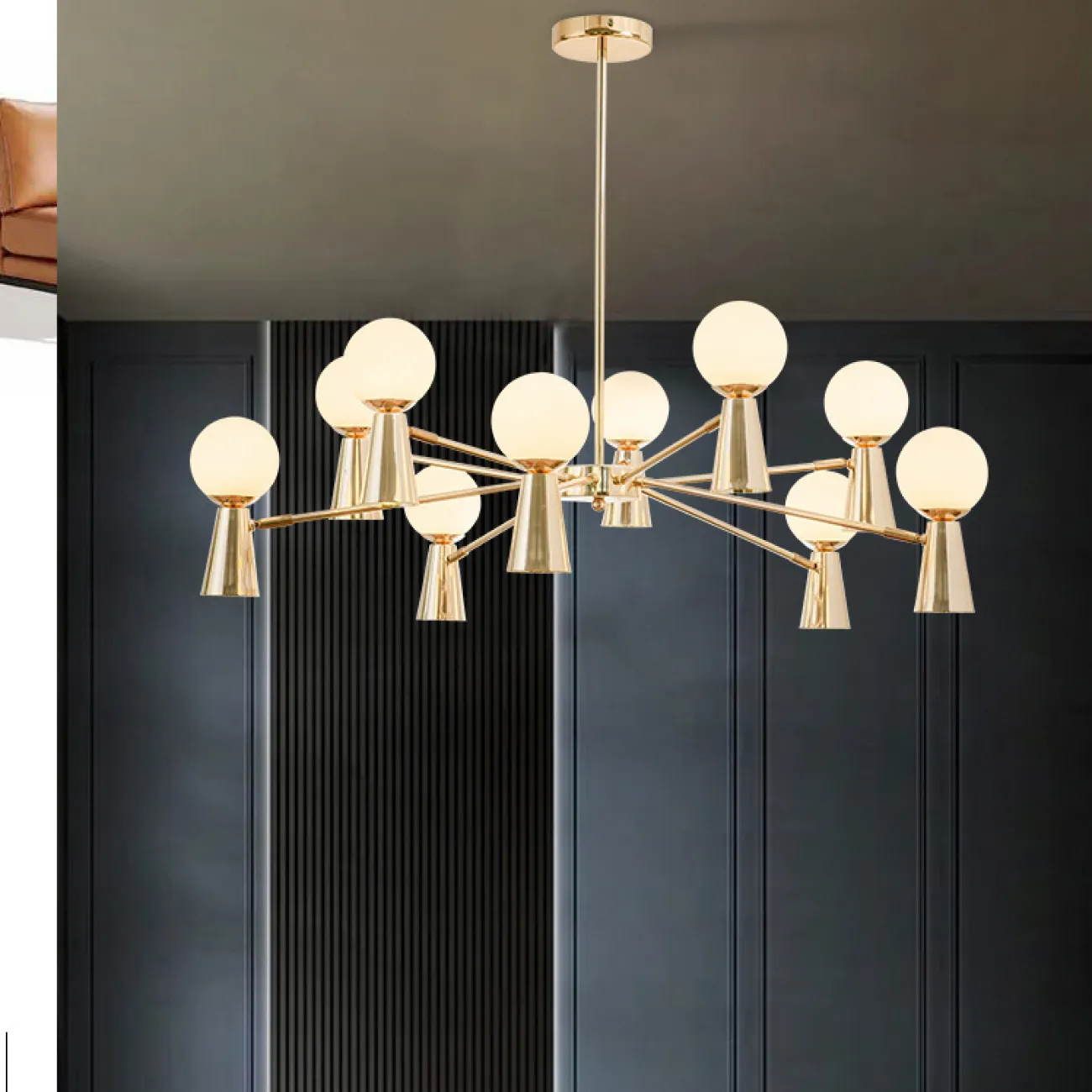 Потолочная люстра ABELINA L16 Gold Amber от ImperiumLoft