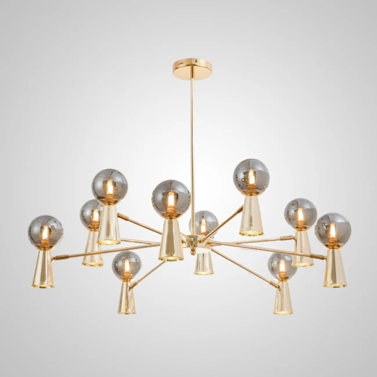 Потолочная люстра ABELINA L12 Black Amber от ImperiumLoft