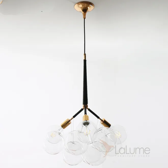 Подвесной светильник LOVELY BUBBLE CHANDELIER FROM PELLE H60 Gold/Black от ImperiumLoft