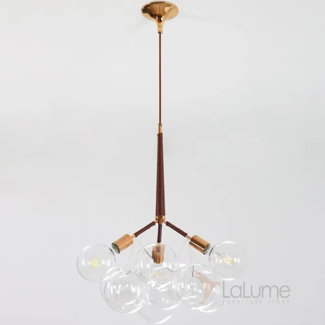 Подвесной светильник LOVELY BUBBLE CHANDELIER FROM PELLE H60 Gold/Brown