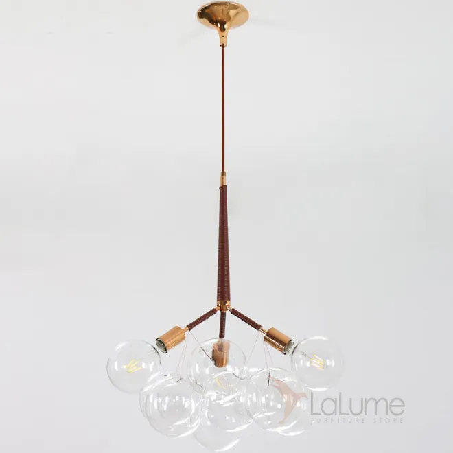 Подвесной светильник LOVELY BUBBLE CHANDELIER FROM PELLE H60 Gold/Brown от ImperiumLoft