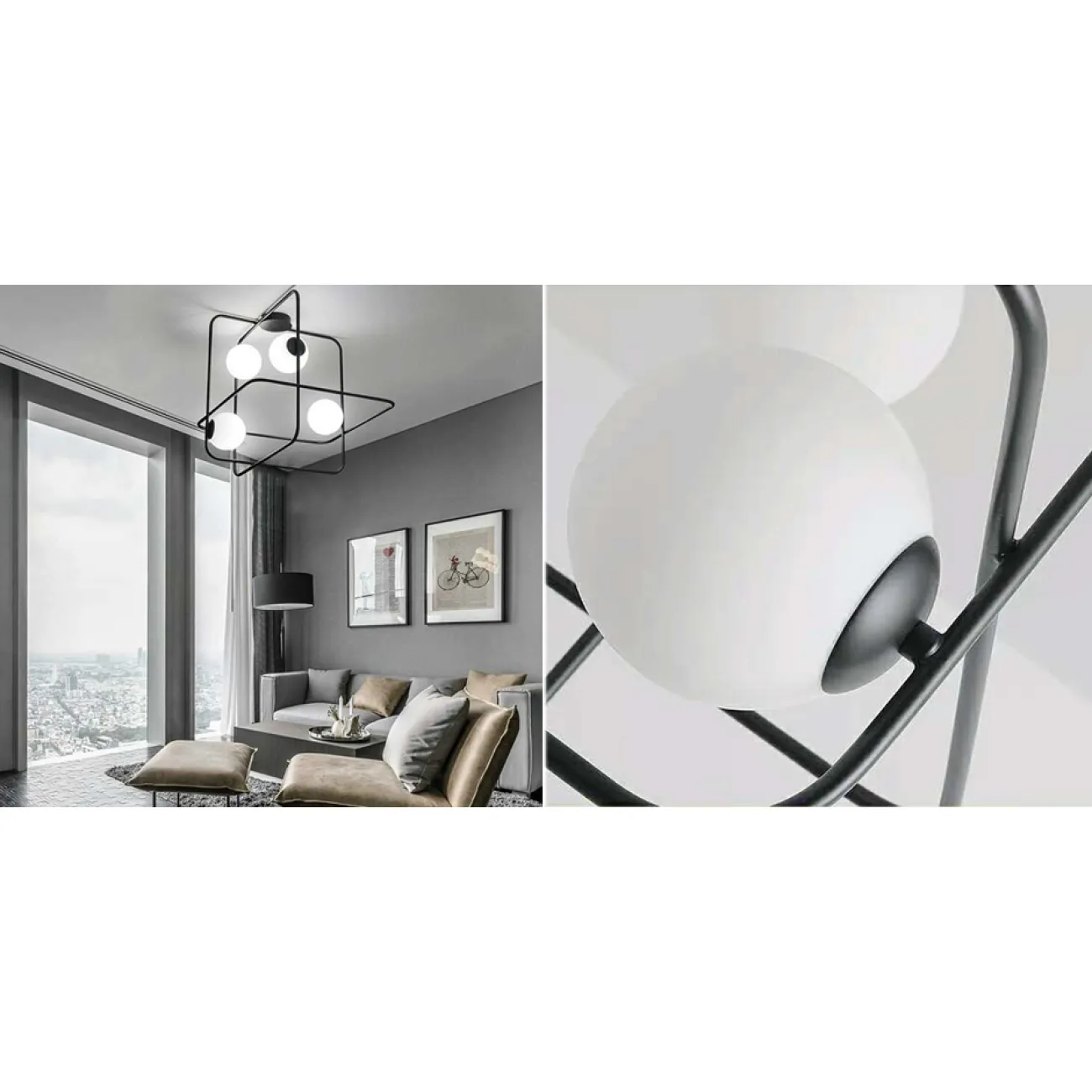 Люстра Broken Squares Balls Black