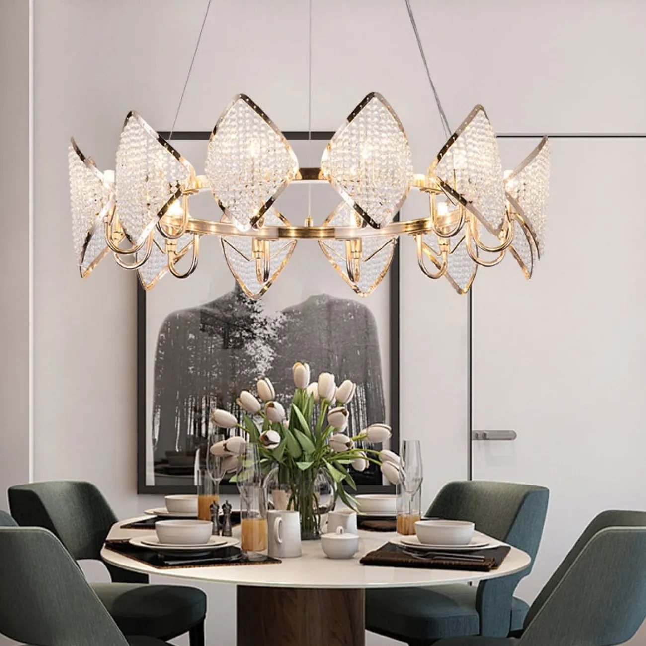 Люстра в стиле арт-деко Epica из хрусталя от ImperiumLoft