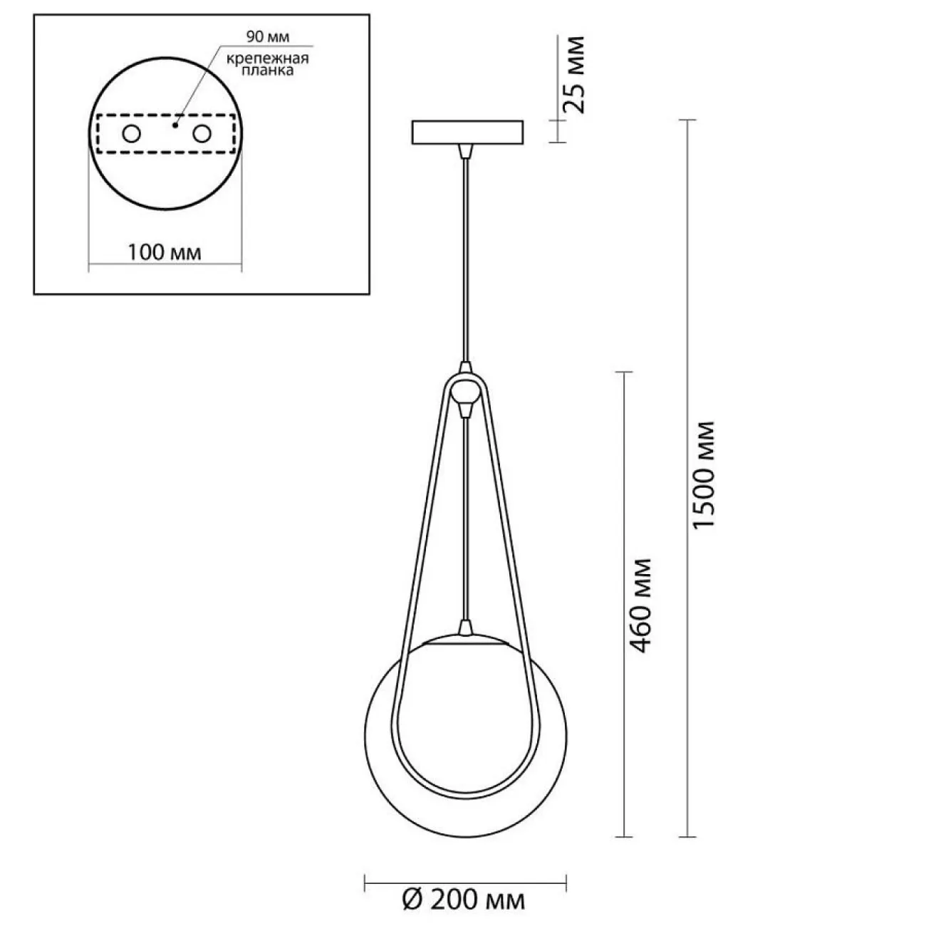 Подвесной светильник CHASIL ONE Black Gold от ImperiumLoft