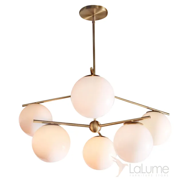 Люстра Sphere Stem 6-Light Chandelier Bronze от LaLume