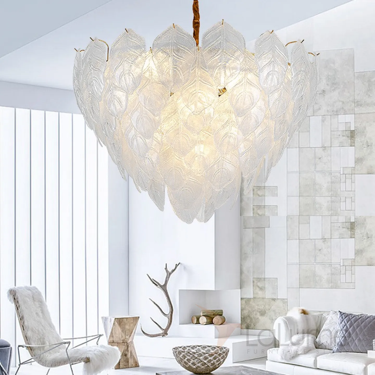 люстра maat textured glass chandelier