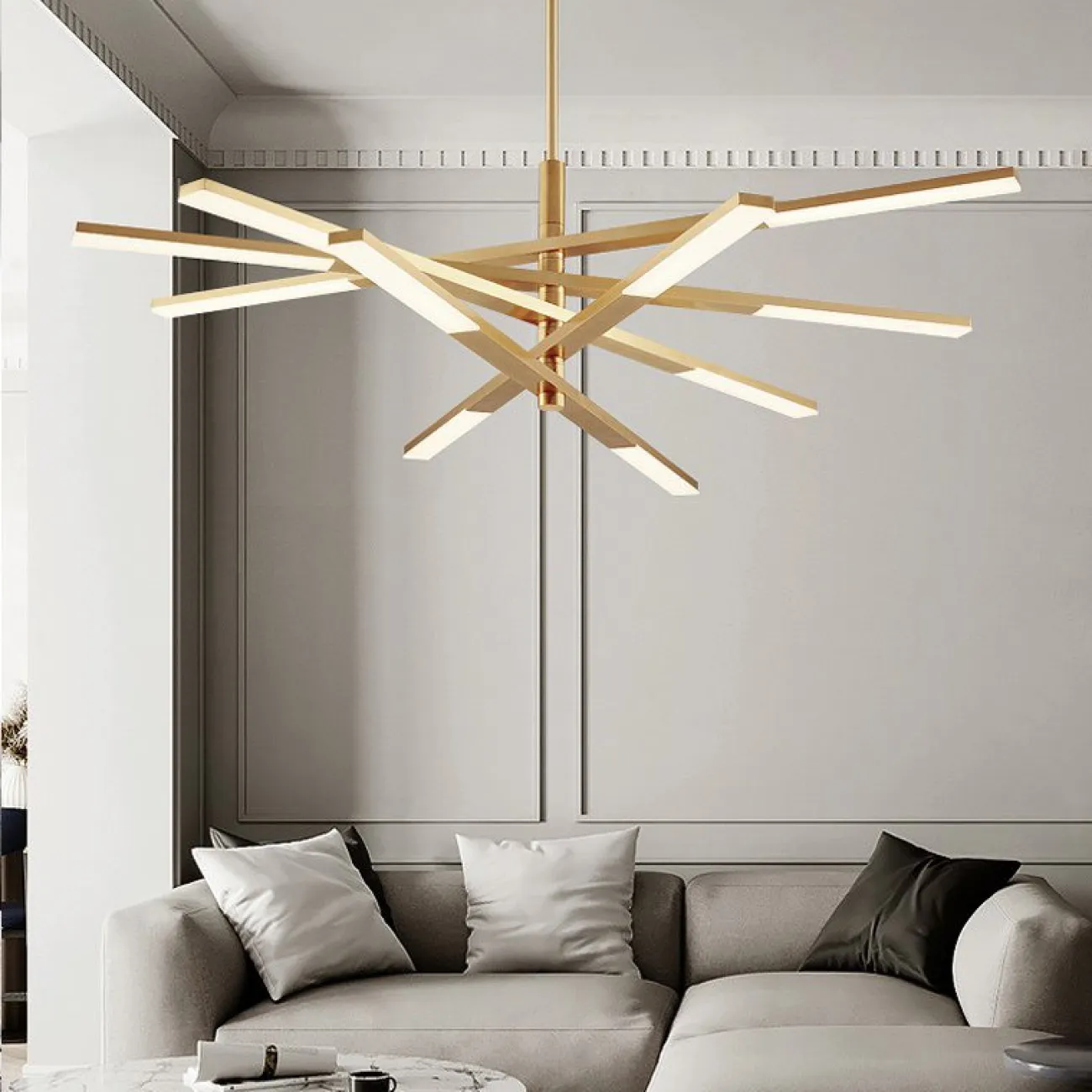 Подвесная люстра ORTON D72 Gold от ImperiumLoft