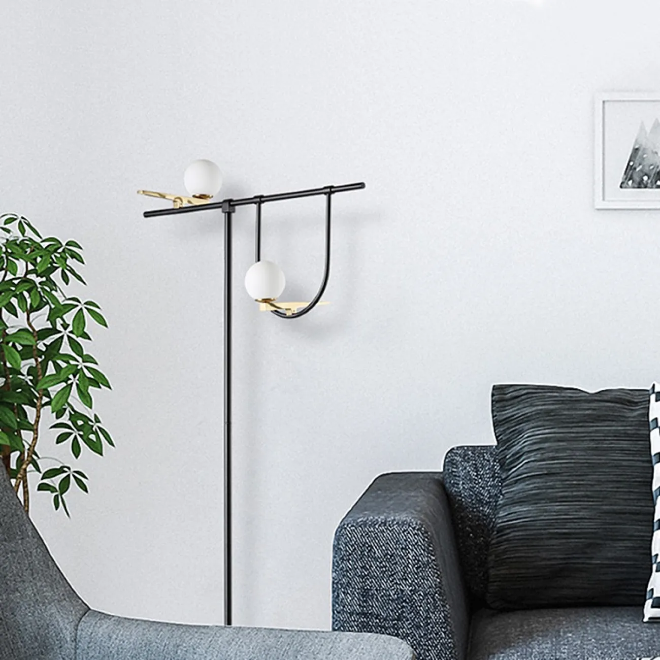Напольный светильник BIRDS Голубой от ImperiumLoft
