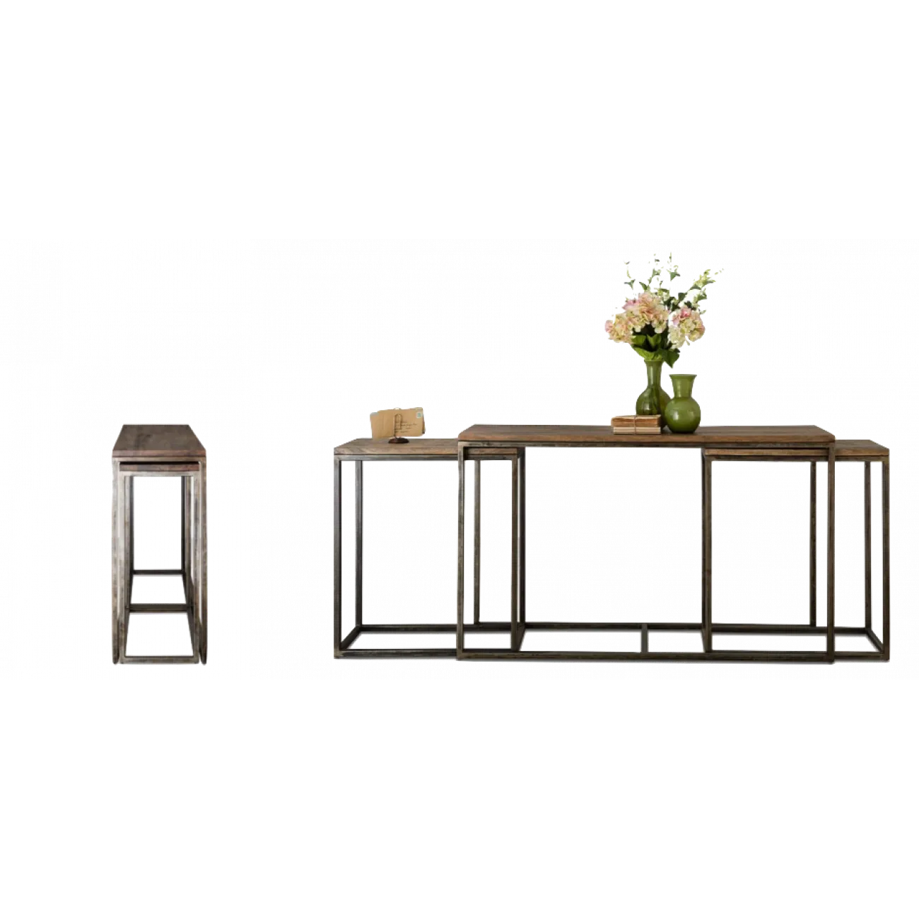 Консоль Industrial Metal Rust Triple Console Table от LaLume