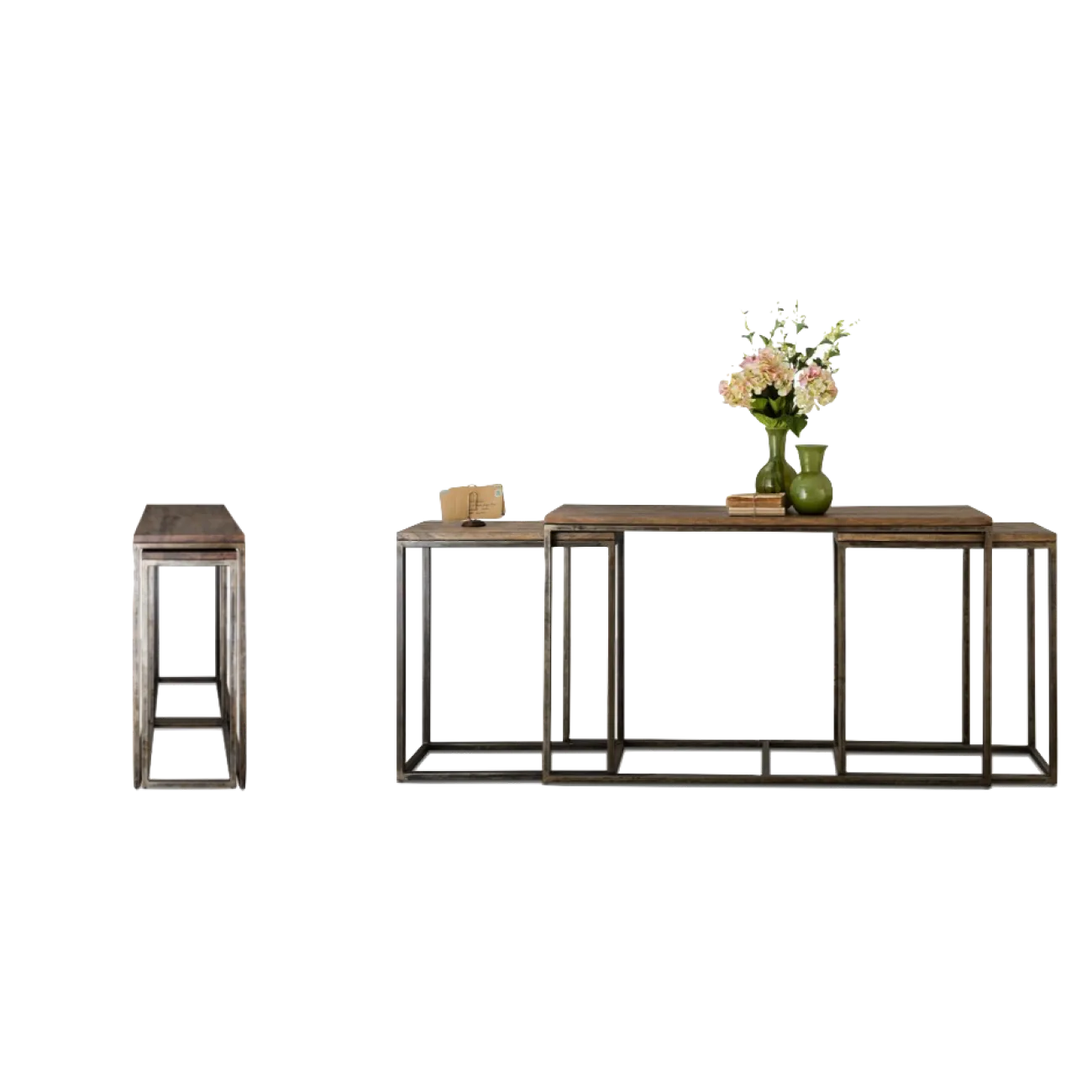 Консоль Industrial Metal Rust Triple Console Table от LaLume