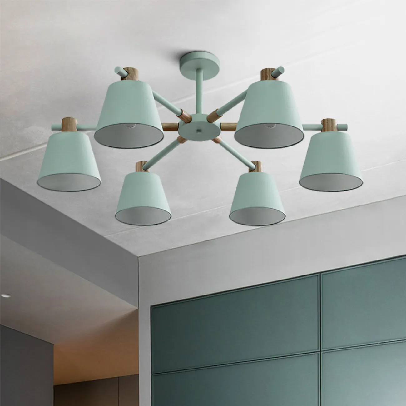 Потолочная люстра на штанге NATURA A BLUE 6 от ImperiumLoft Потолочная люстра на штанге NATURA A BLUE 6 от ImperiumLoft