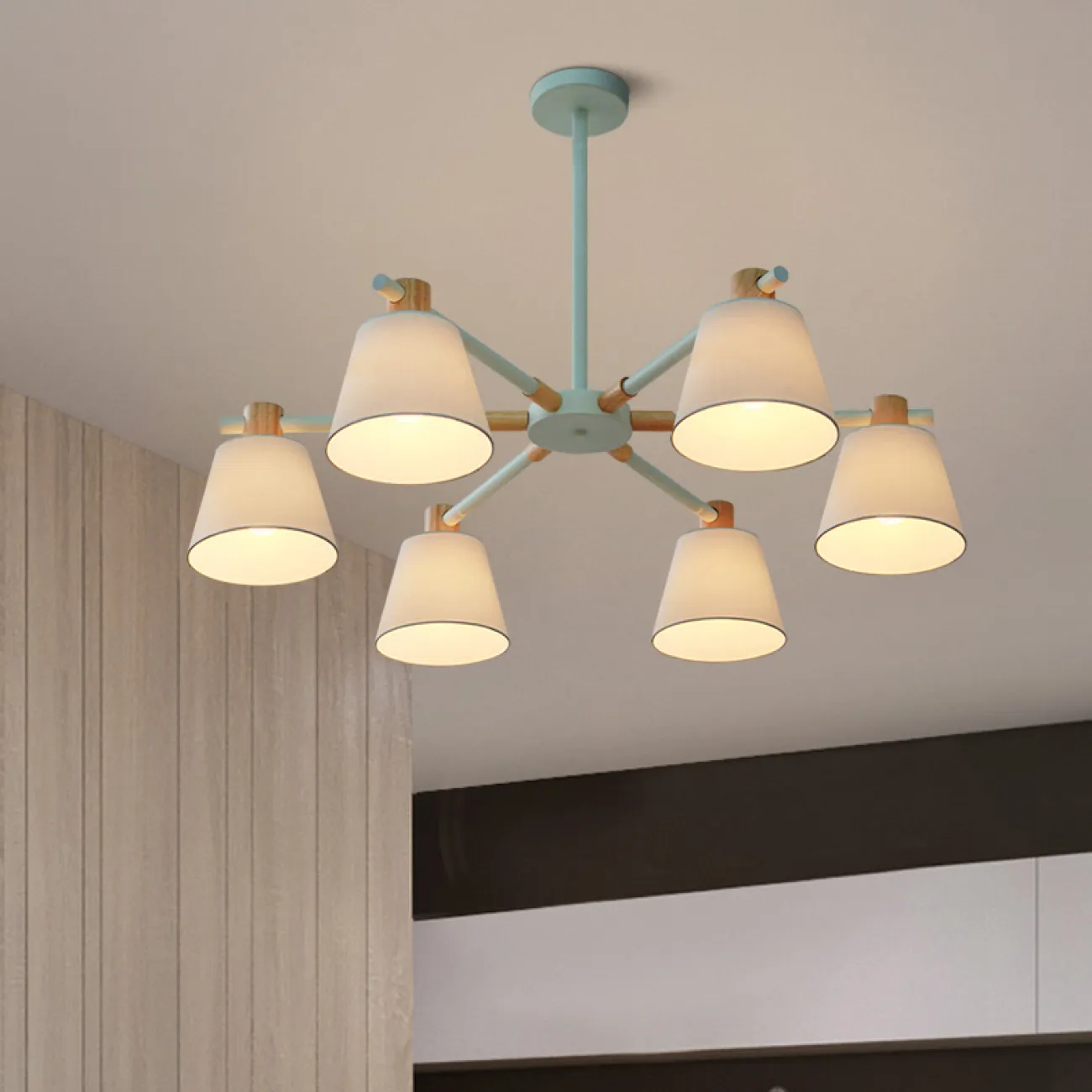 Потолочная люстра на штанге NATURA A BLUE 6 от ImperiumLoft Потолочная люстра на штанге NATURA A BLUE 6 от ImperiumLoft