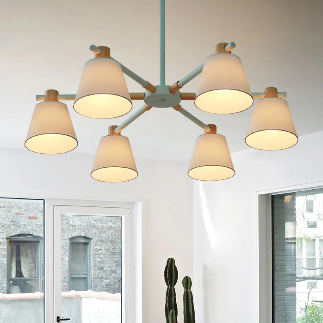 Потолочная люстра на штанге NATURA A BLUE 6 от ImperiumLoft Потолочная люстра на штанге NATURA A BLUE 6 от ImperiumLoft