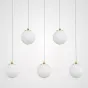 Готовая комбинация подвесных светильников с белыми матовыми плафонами шарообразной формы BARTA L70